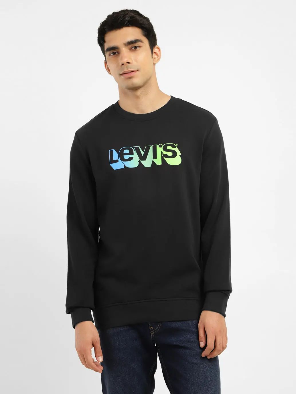 Men's Brand Logo Crew Neck Sweatshirt 1