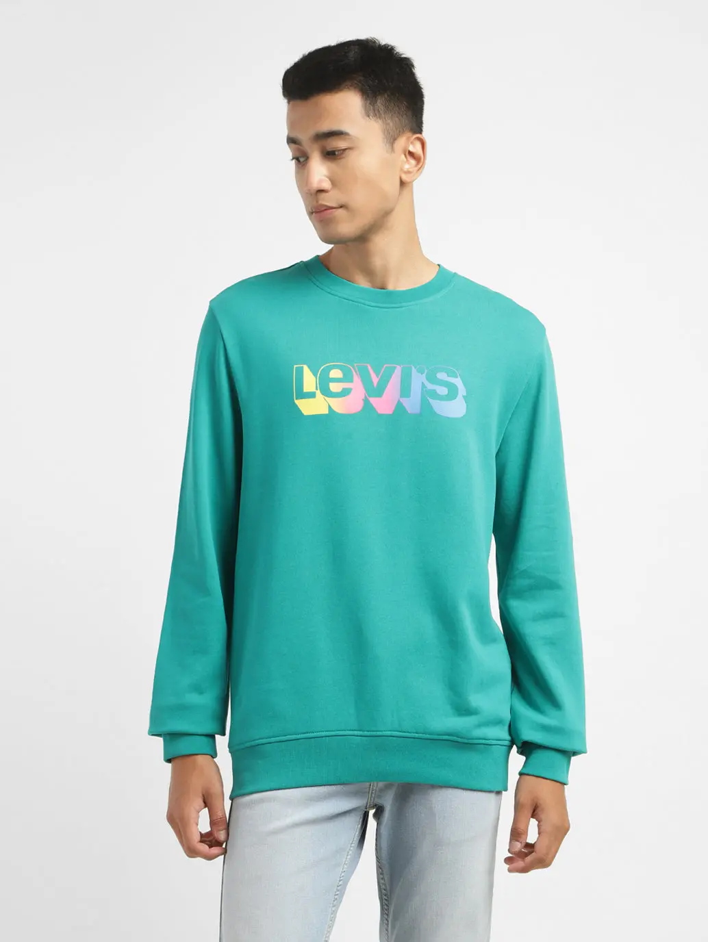 Men's Brand Logo Crew Neck Sweatshirt 1