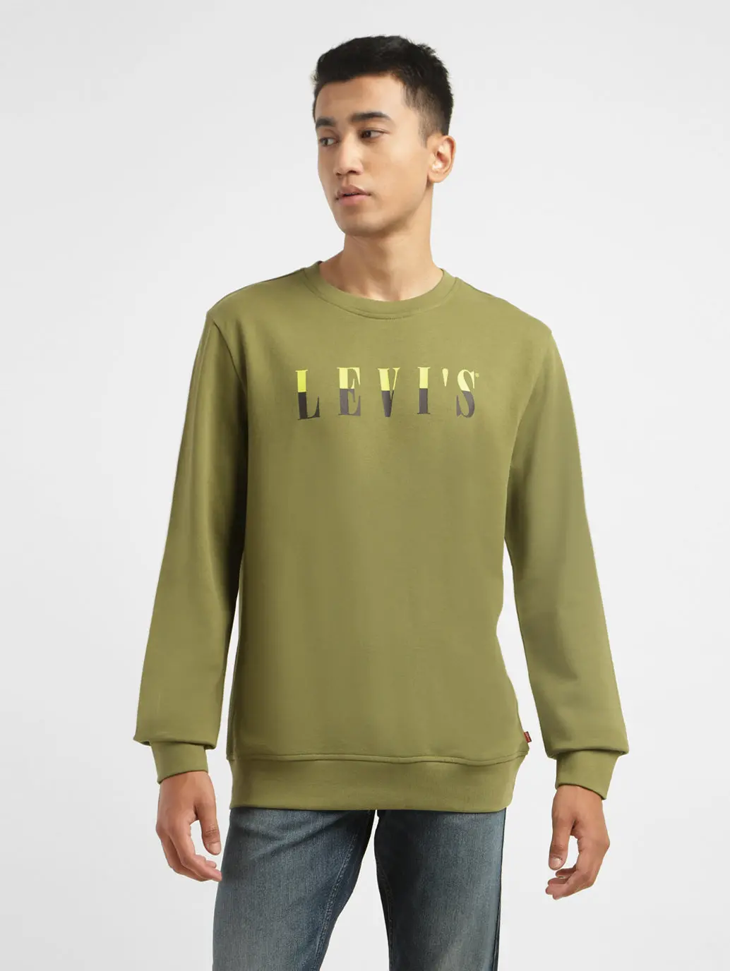 Men's Brand Logo Crew Neck Sweatshirt 1
