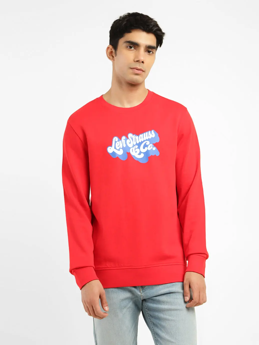 Men's Brand Logo Crew Neck Sweatshirt 1
