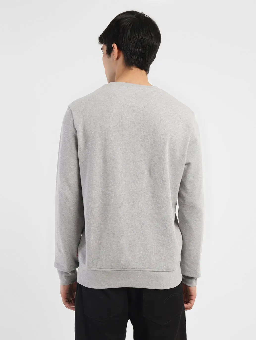 Men's Brand Logo Grey Crew Neck Sweatshirt 3