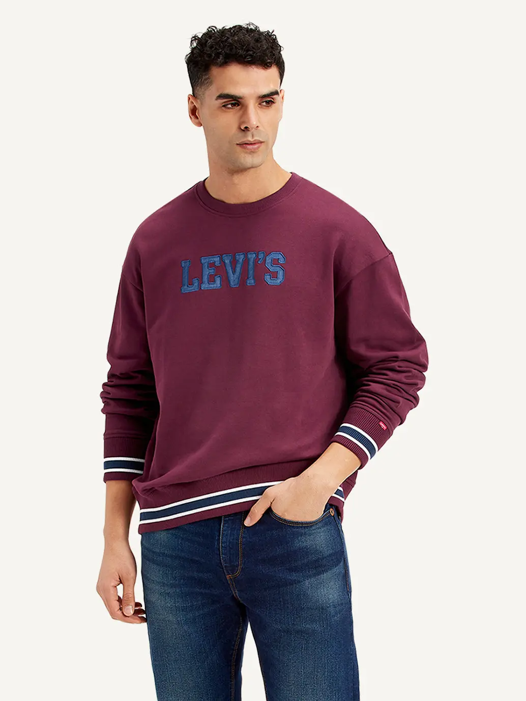Men's Brand Logo Crew Neck Sweatshirt 1