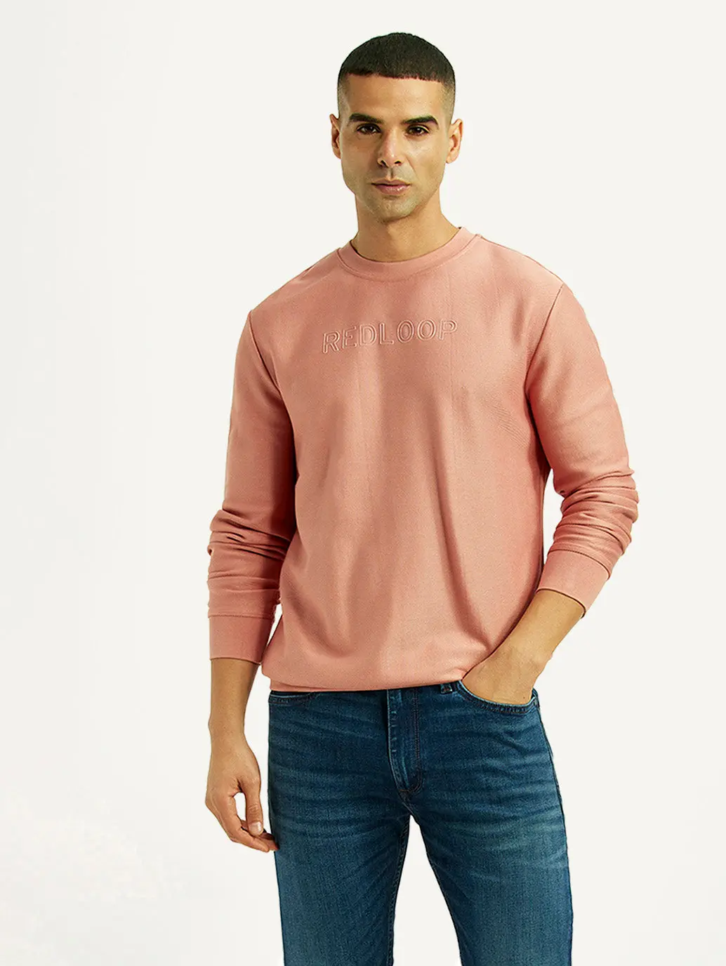 Men's Redloop Knitted Crew Neck Sweatshirt 1