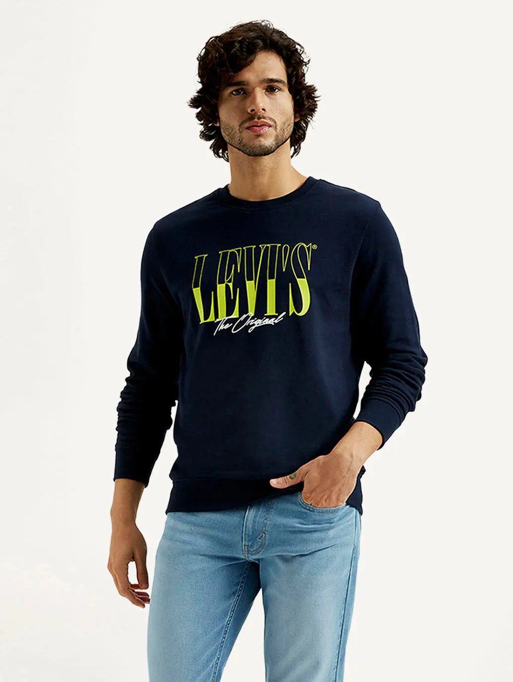 Men's Printed Round Neck Sweatshirt 1