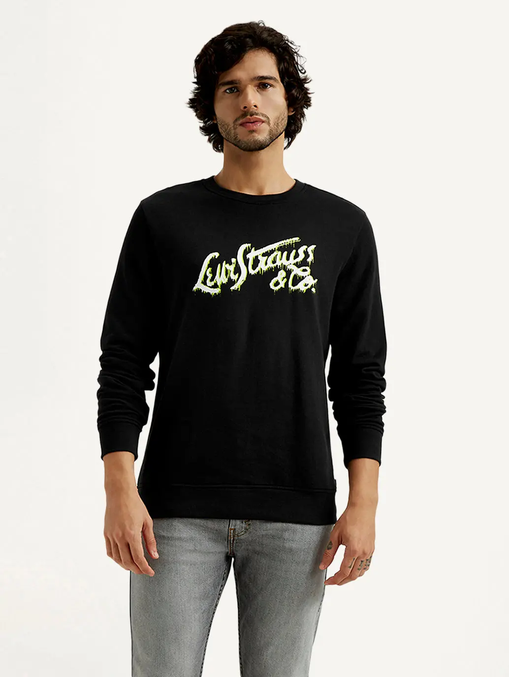 Men's Printed Round Neck Sweatshirt 1