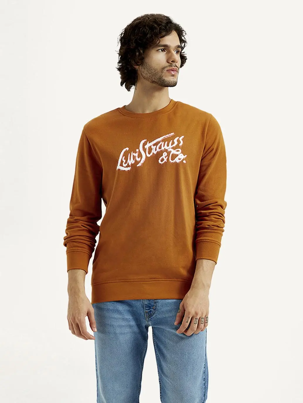 Men's Printed Round Neck Sweatshirt 1