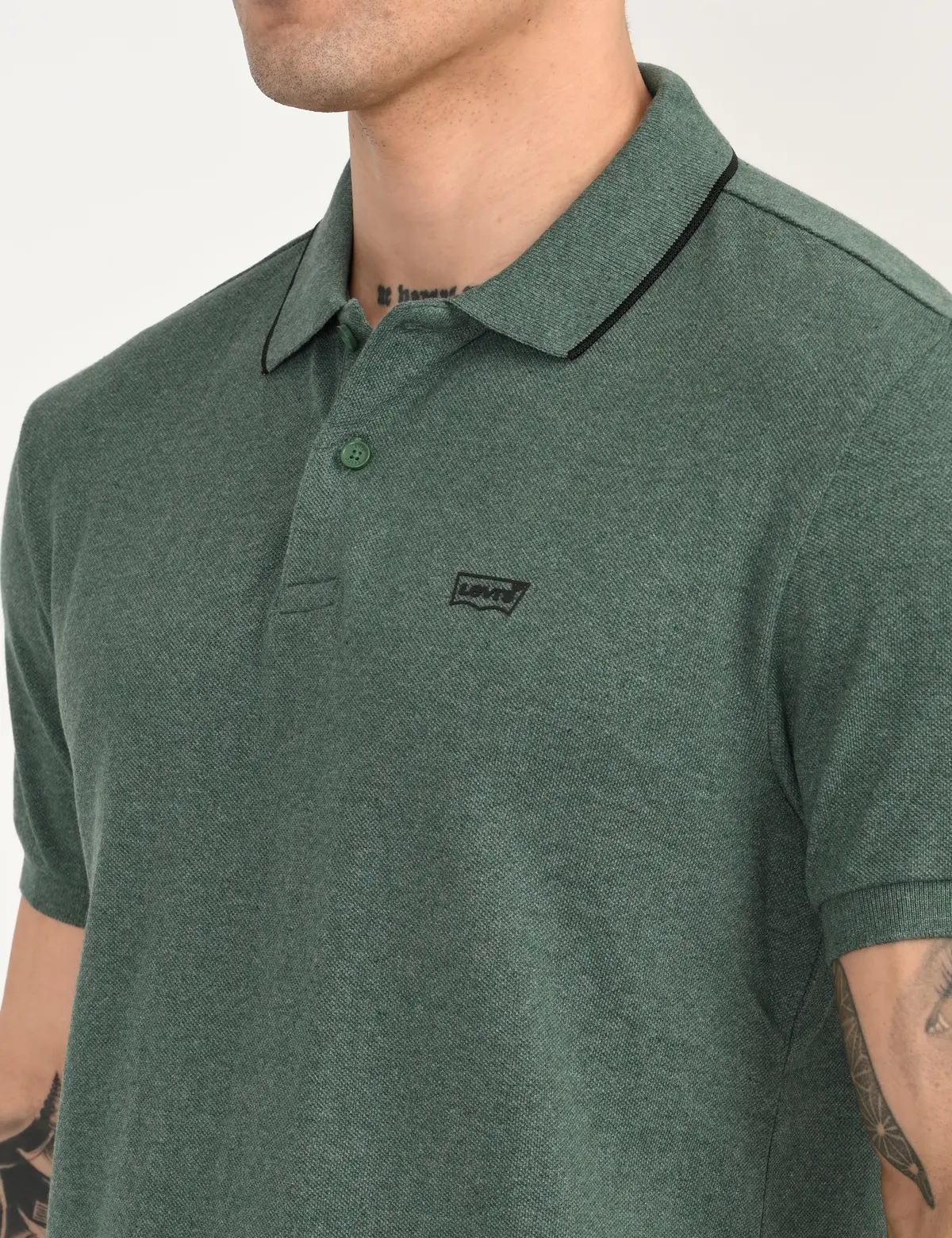 Men's Green Slim Fit Polo T-Shirt 2