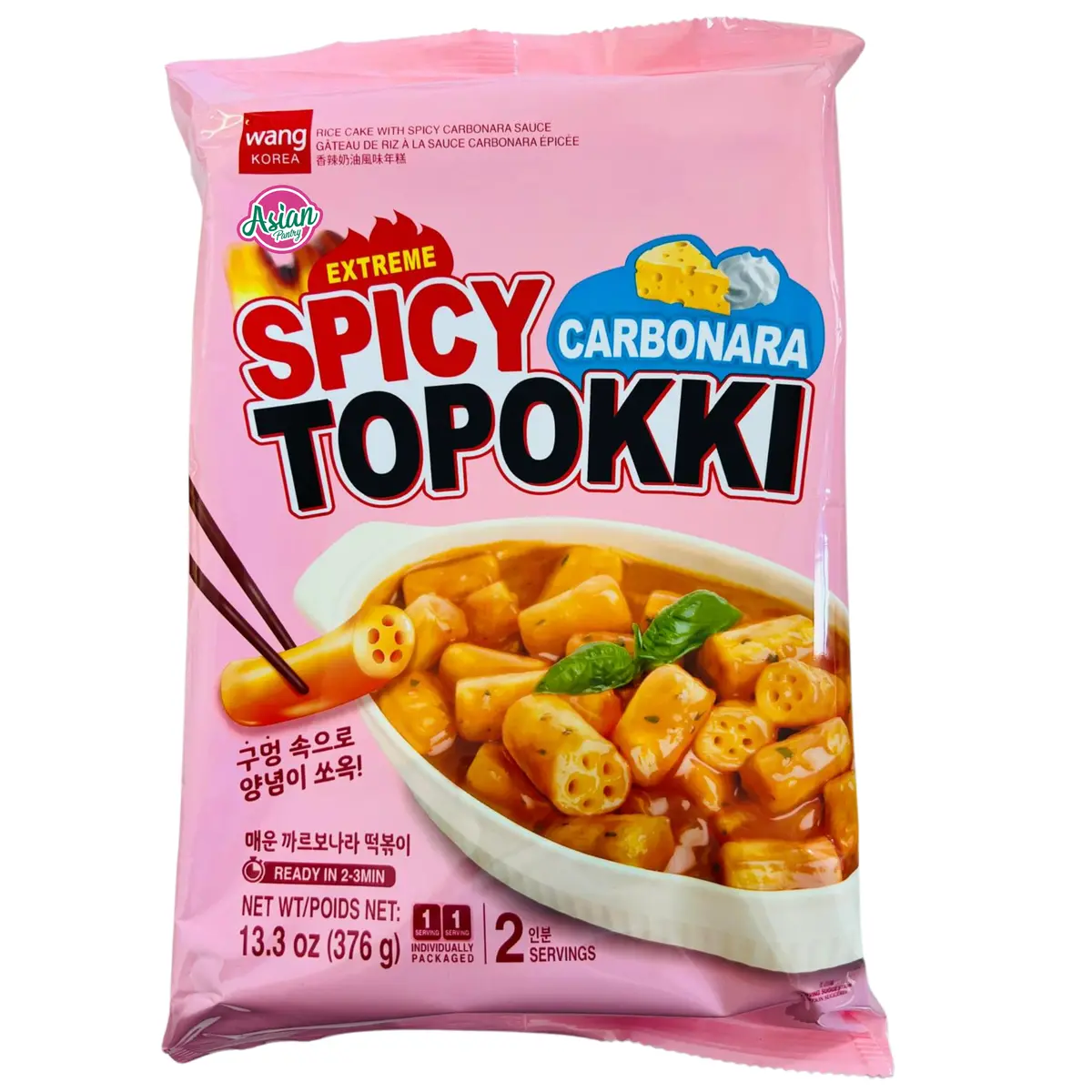 Wang Korea Extreme Spicy Carbonara Tteokbokki 376G 1