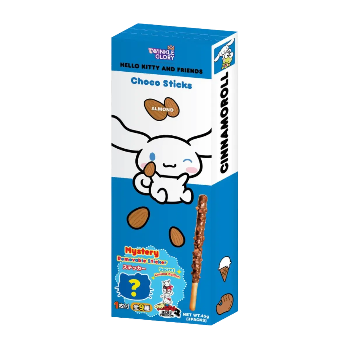 Twinkle Glory Cinnamoroll Almond Choco Sticks 45G 2