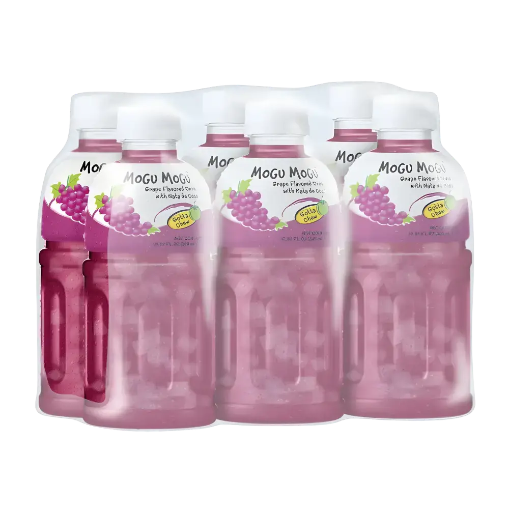 Mogu Mogu Grape Juice With Nata De Coco 6 Pack 1