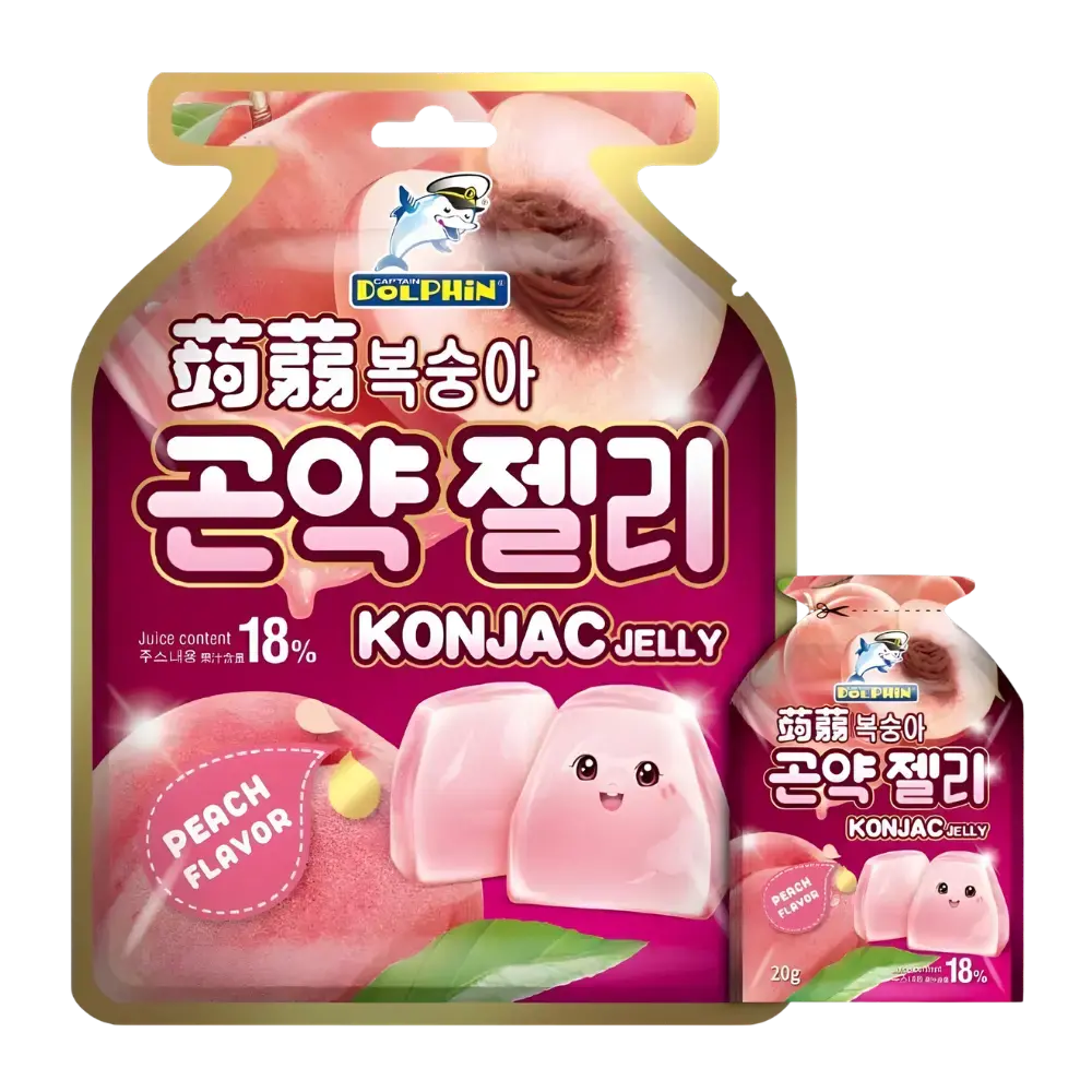 Dolphin Konjac Jelly Peach Flavour 15Pcs 300G 1