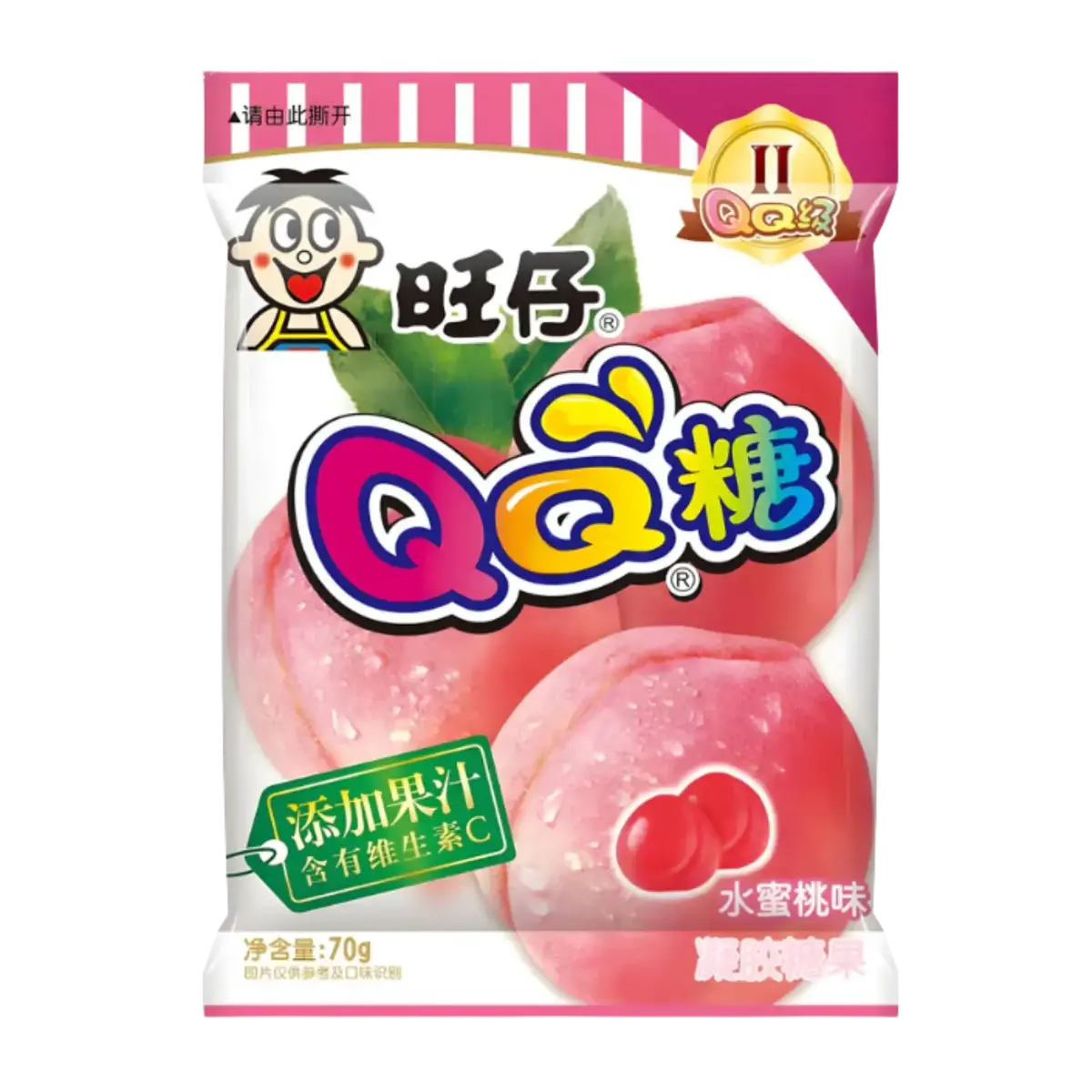 Want Want Qq Gummies Peach Flavour 70G 1