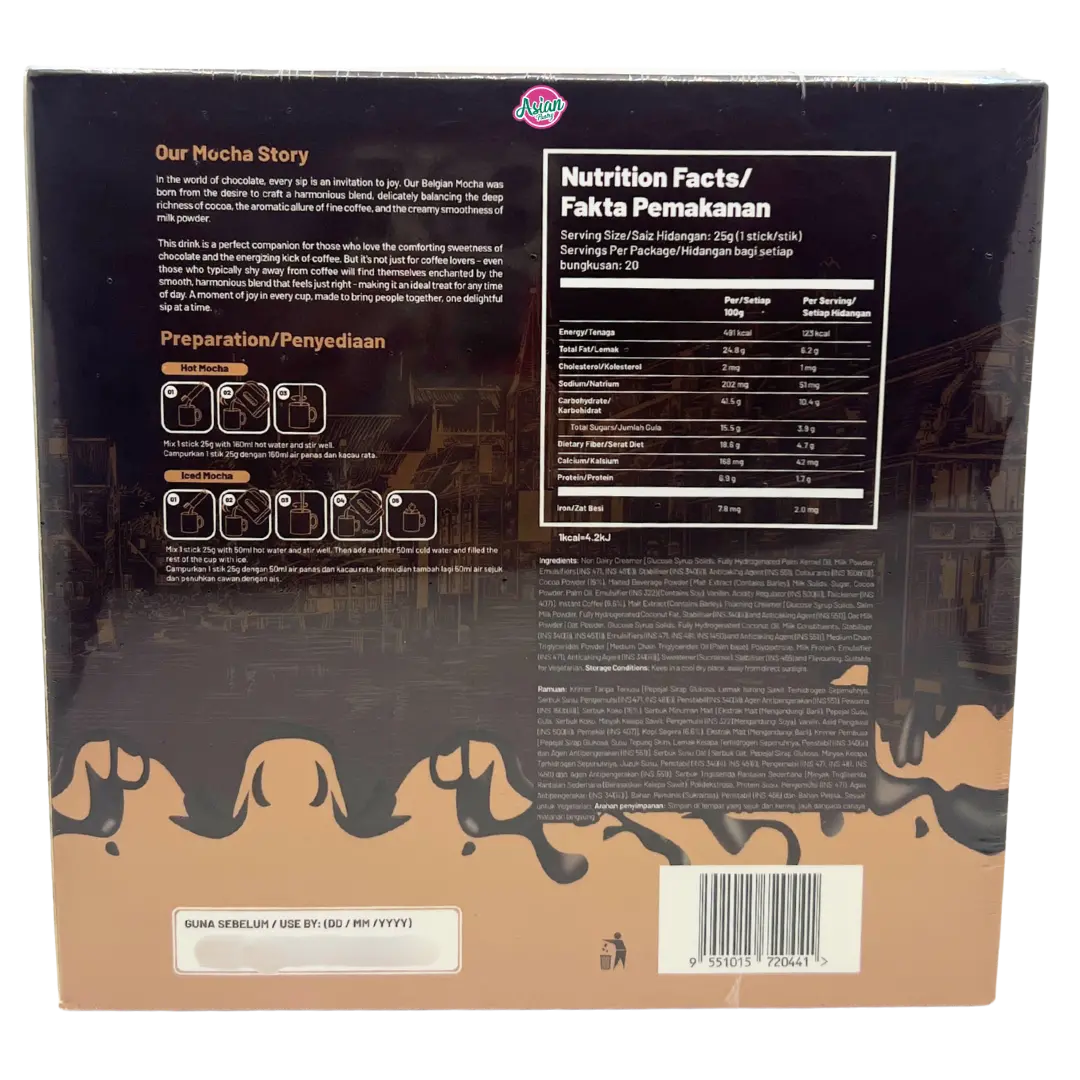 Choco Albab Belgian Mocha Drink 20 Sachets 500G 2