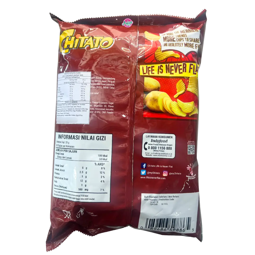 Chitato Potato Chips Spicy Chicken Flavour 168G 2