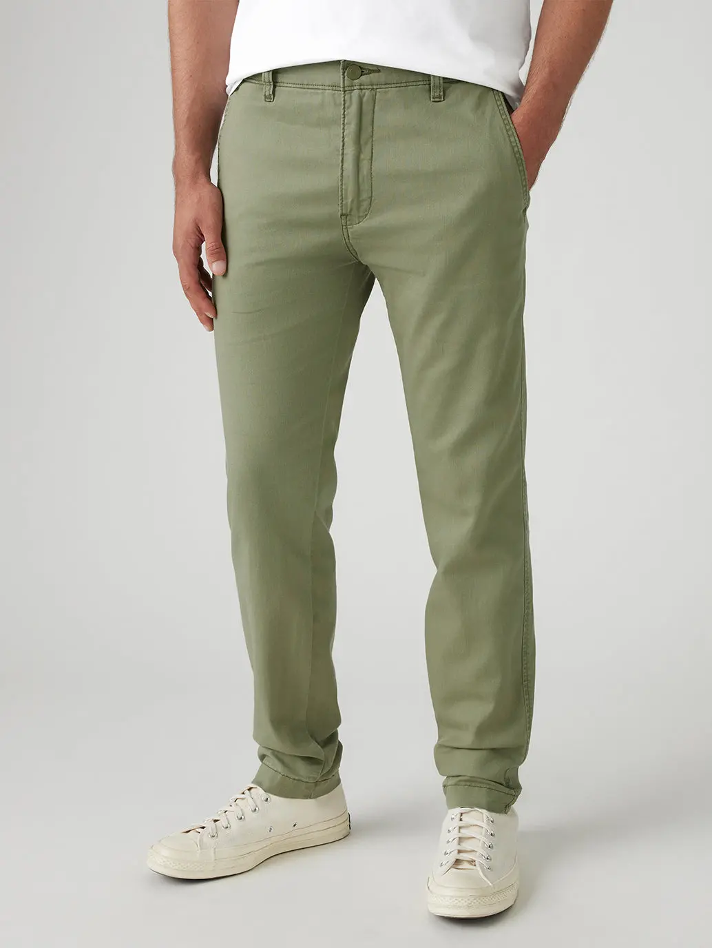 Men's Green Regular Fit Chinos 2