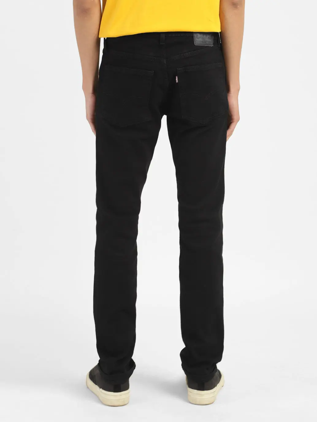 Men's 65504 Black Skinny Fit Mid Rise Jeans 3