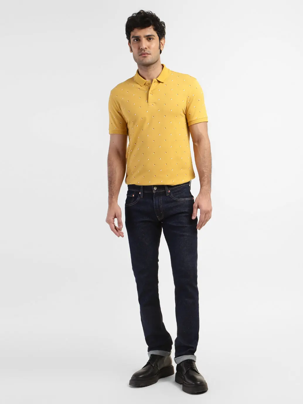 Men's 65504 Blue Skinny Fit Mid Rise Jeans 1