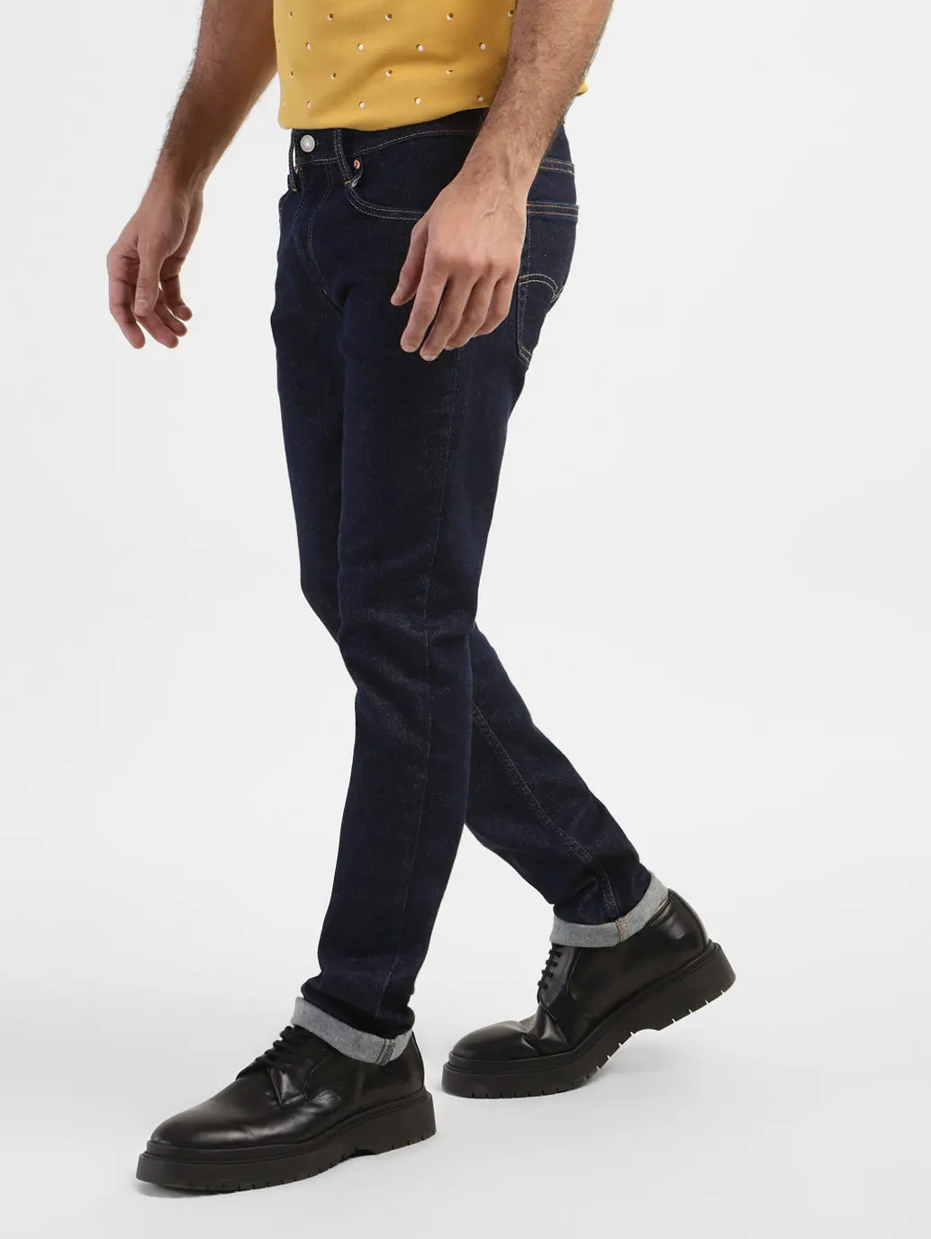 Men's 65504 Blue Skinny Fit Mid Rise Jeans 4