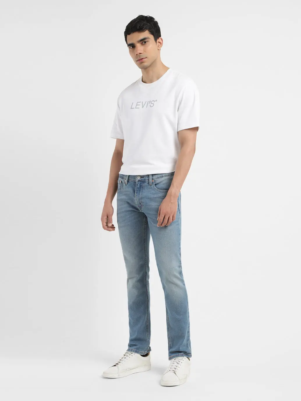 Men's 65504 Indigo Skinny Fit Mid Rise Jeans 1