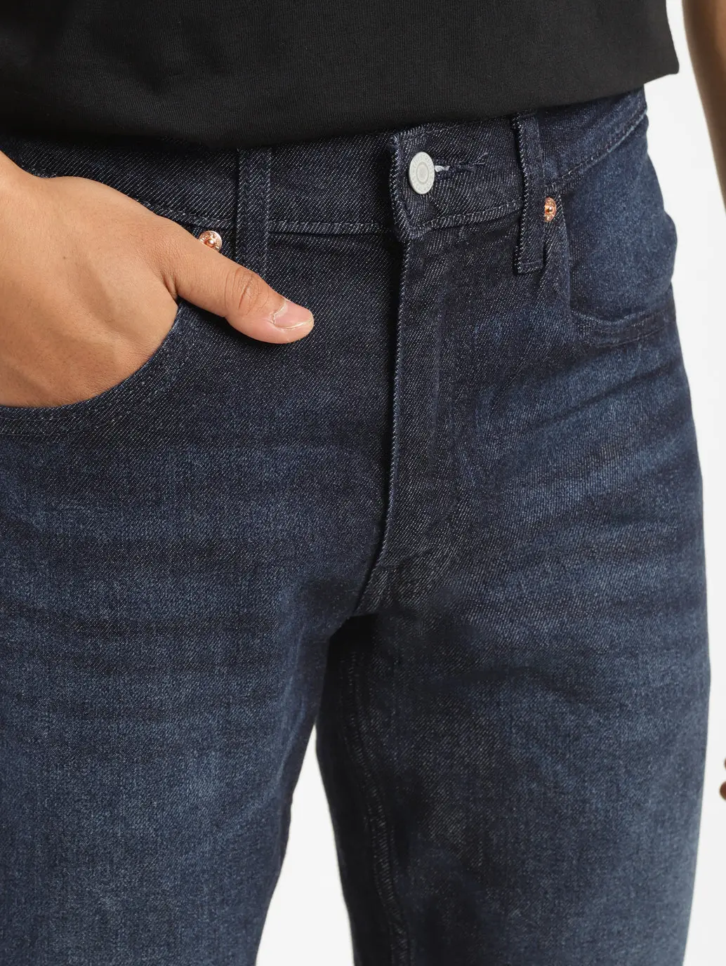 Men's 65504 Indigo Skinny Fit Mid Rise Jeans 5
