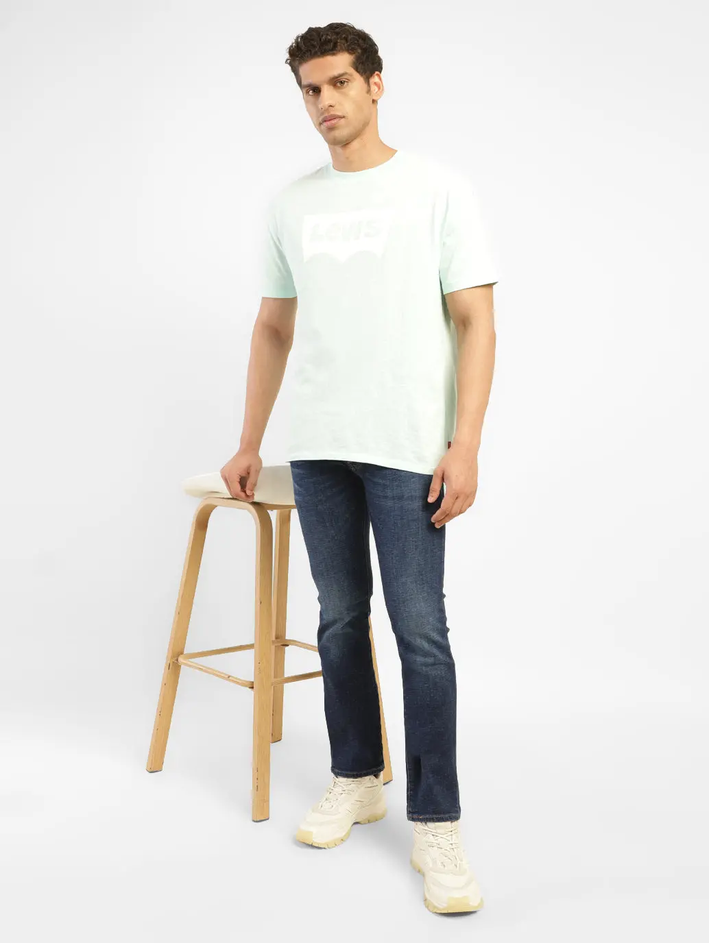 Men's 65504 Blue Skinny Fit Mid Rise Jeans 1