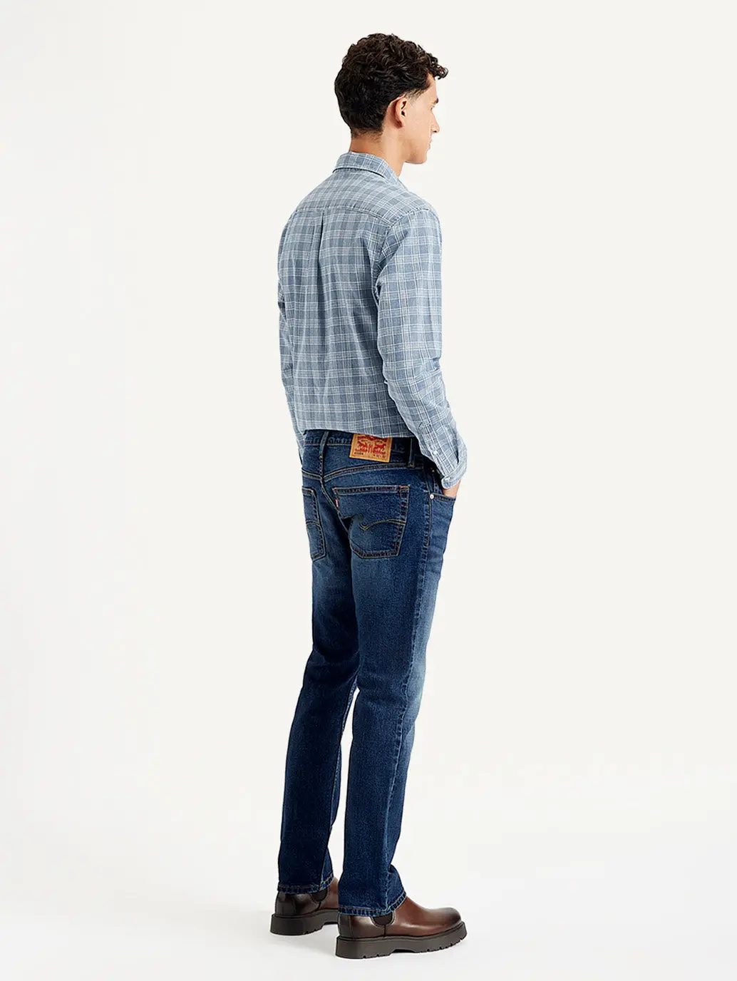 Men's 65504 Blue Skinny Fit Mid Rise Jeans 3