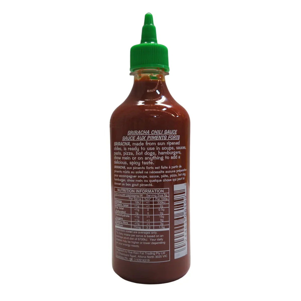Huy Fong Sriracha Hot Chilli Sauce 481G 2