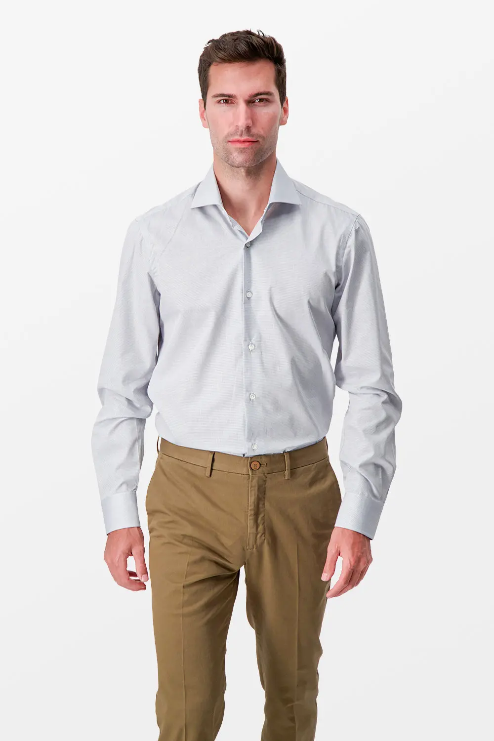 Barba Napoli Grey Classic Shirt 1