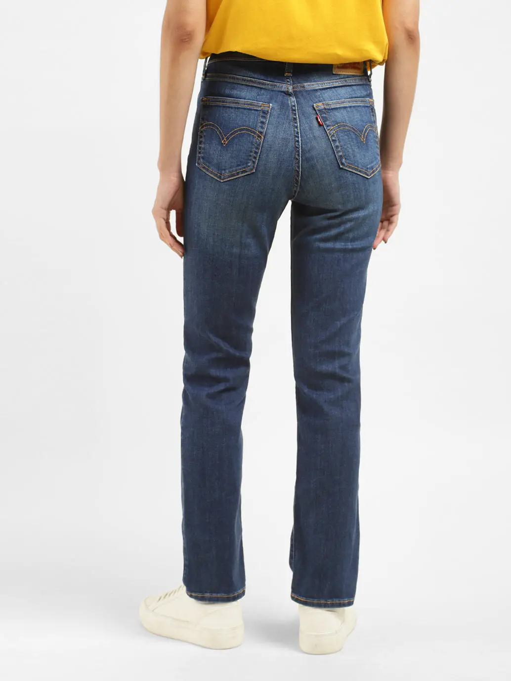 Women's 724 Blue Slim Straight Fit High Rise Jeans 3