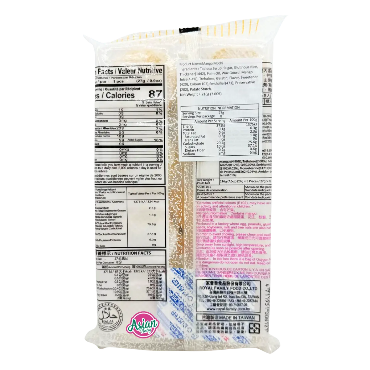 Royal Family Mango Mochi 8Pcs 216G 2