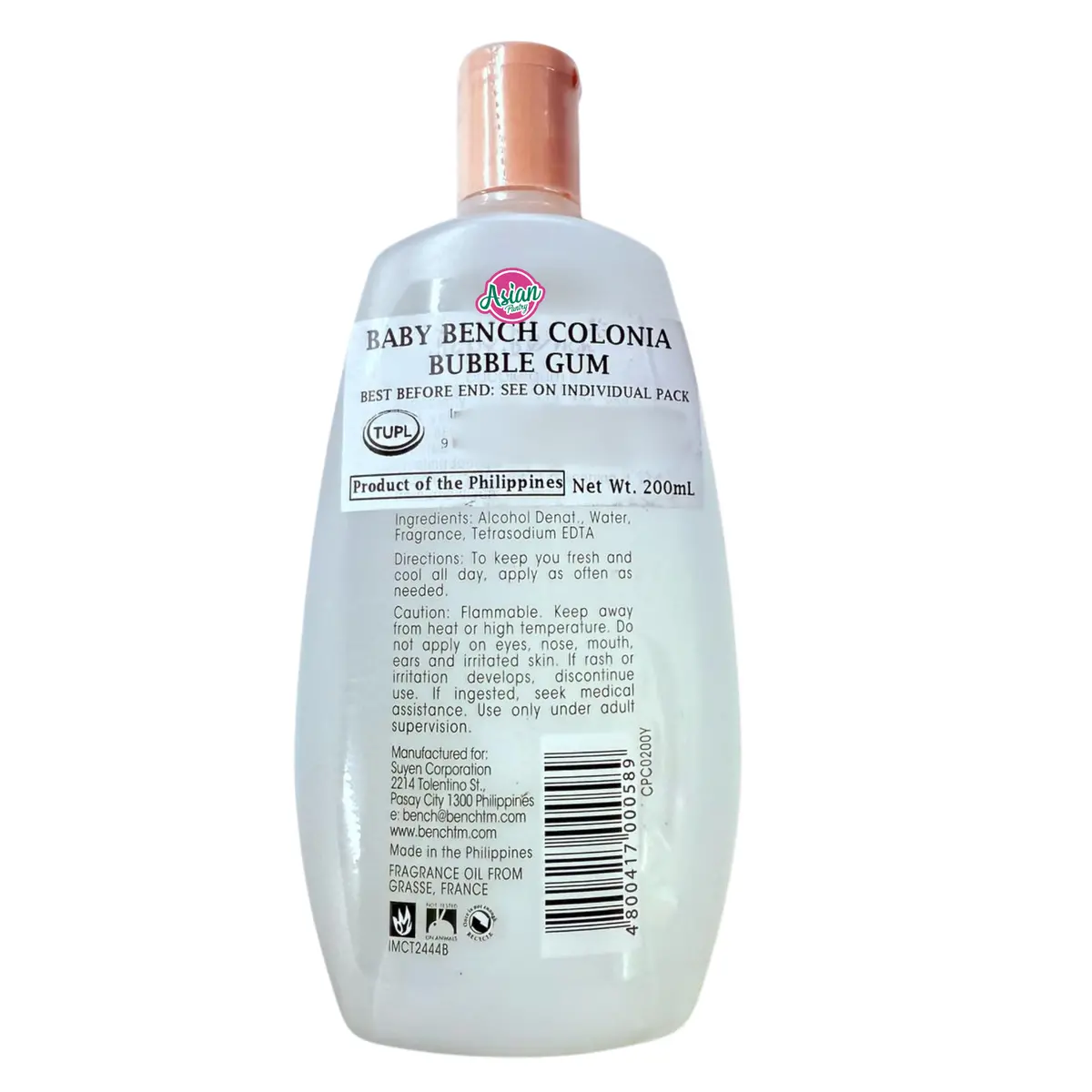 Baby Bench Cologne Bubble Gum 200Ml 2