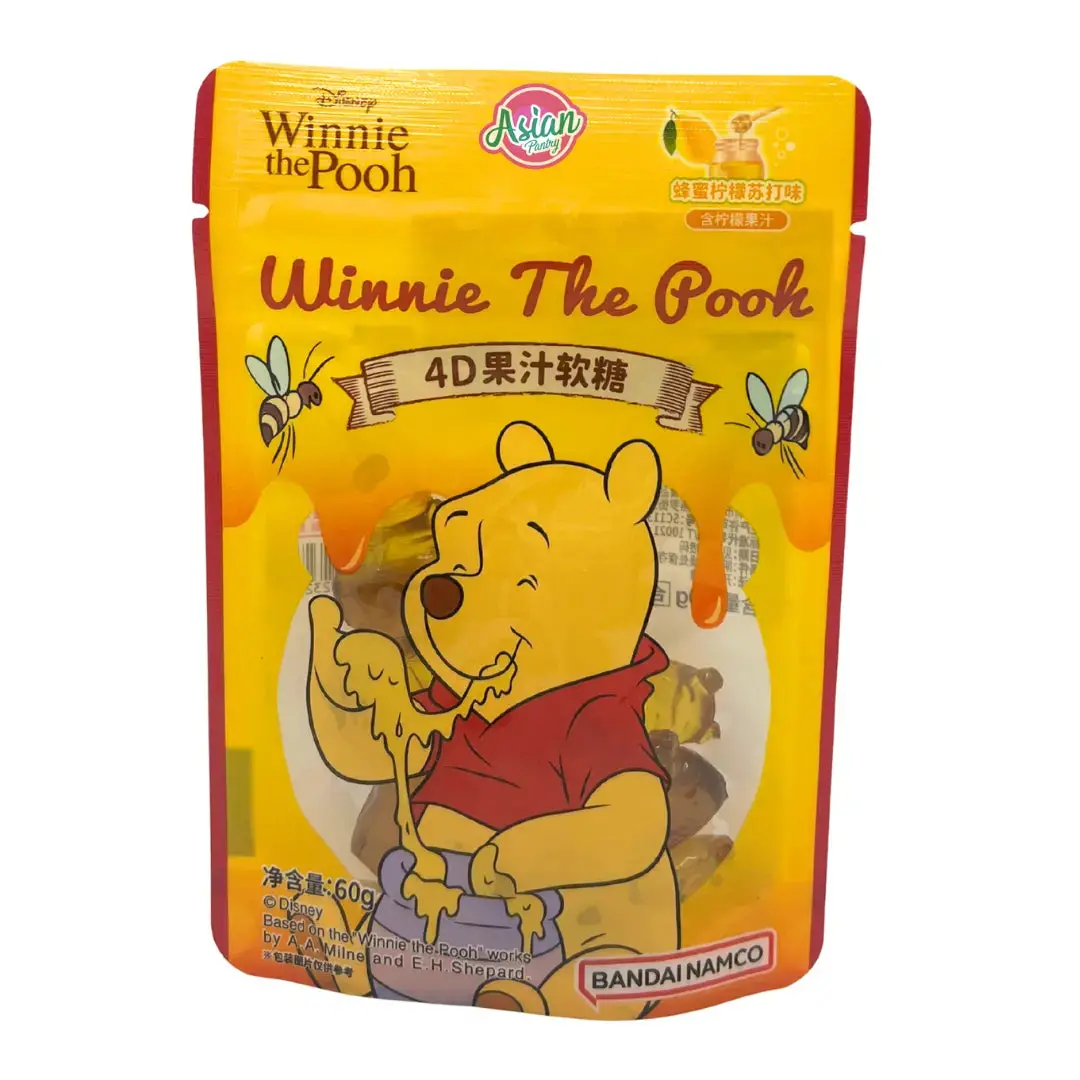 Amos Winnie The Pooh 4D Juice Gummy Candy Honey Lemon Soda Flavour 60G 1