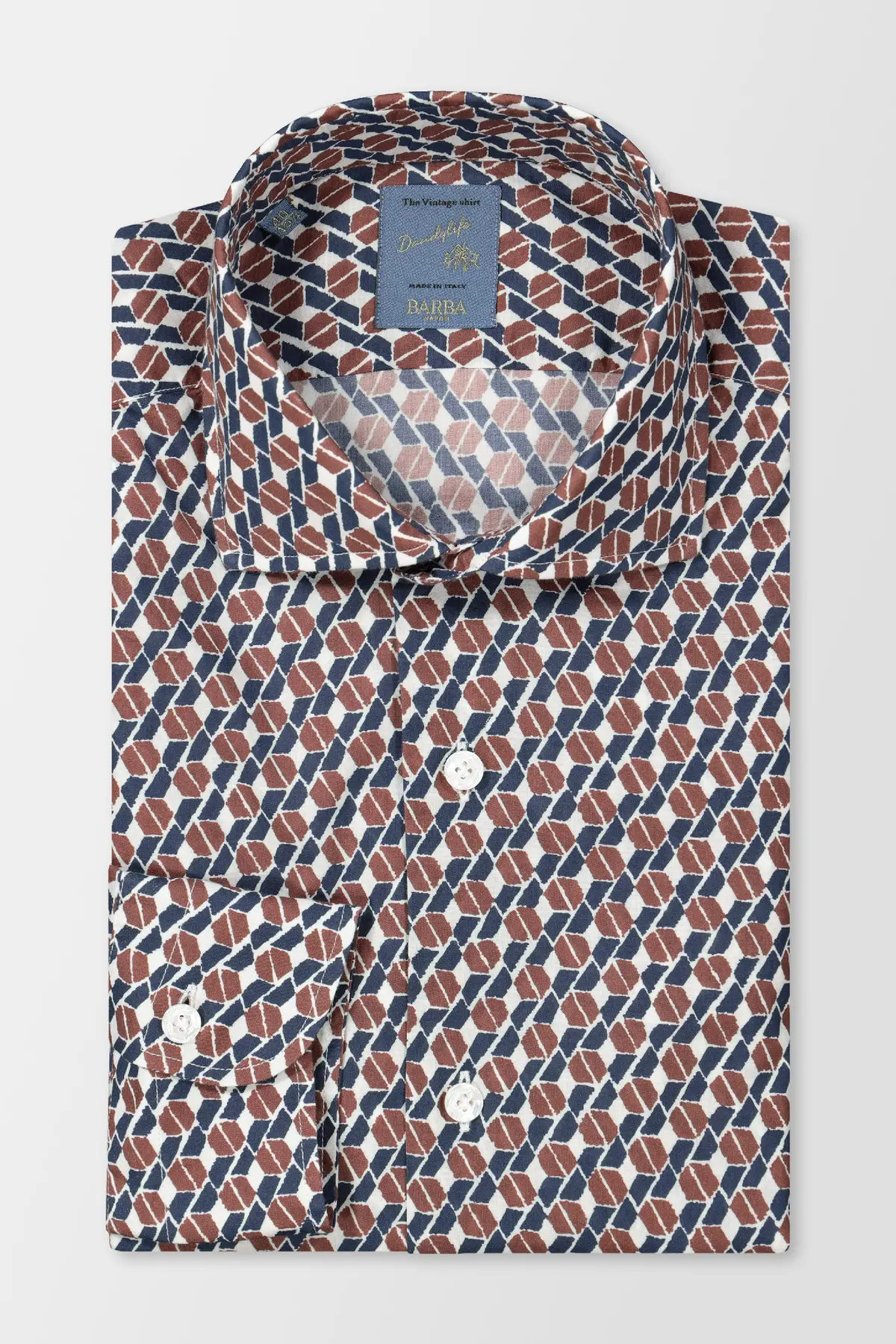 Barba Napoli Brown Classic Shirt 1