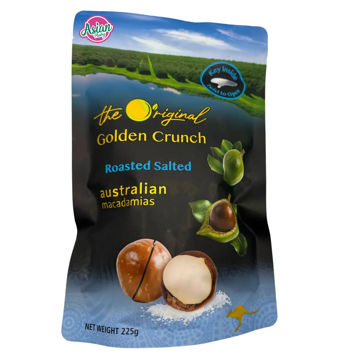 Golden Crunch Australian Macadamias Roasted Salted 225G 1