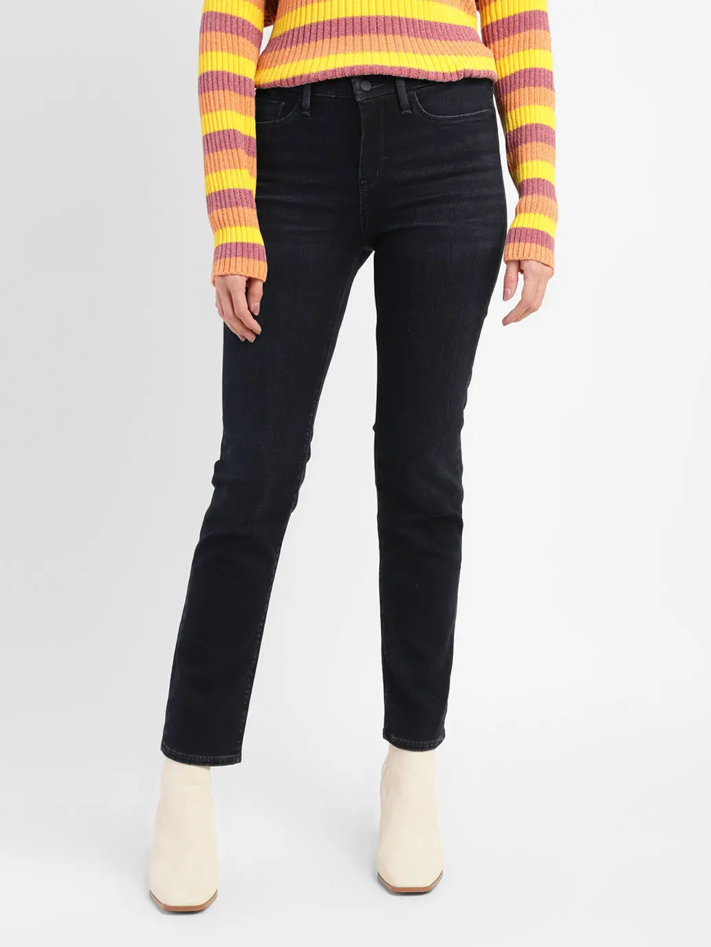 Women's 312 Blue Straight Fit Mid Rise Jeans 1