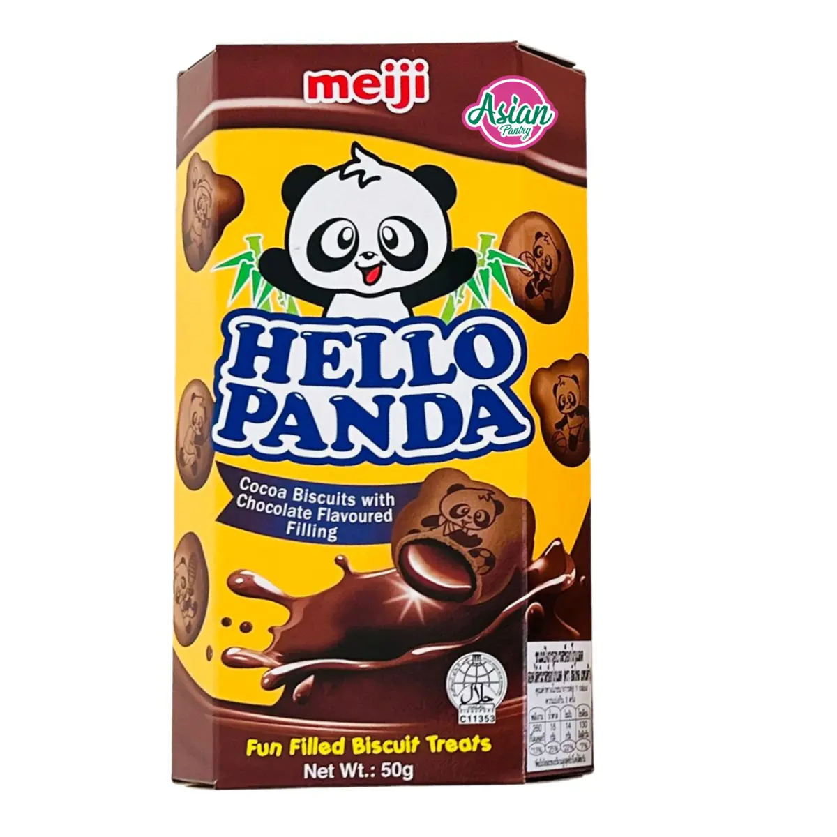 Meiji Hello Panda Cocoa Biscuits With Chocolate Flavoured Filling 50G 2
