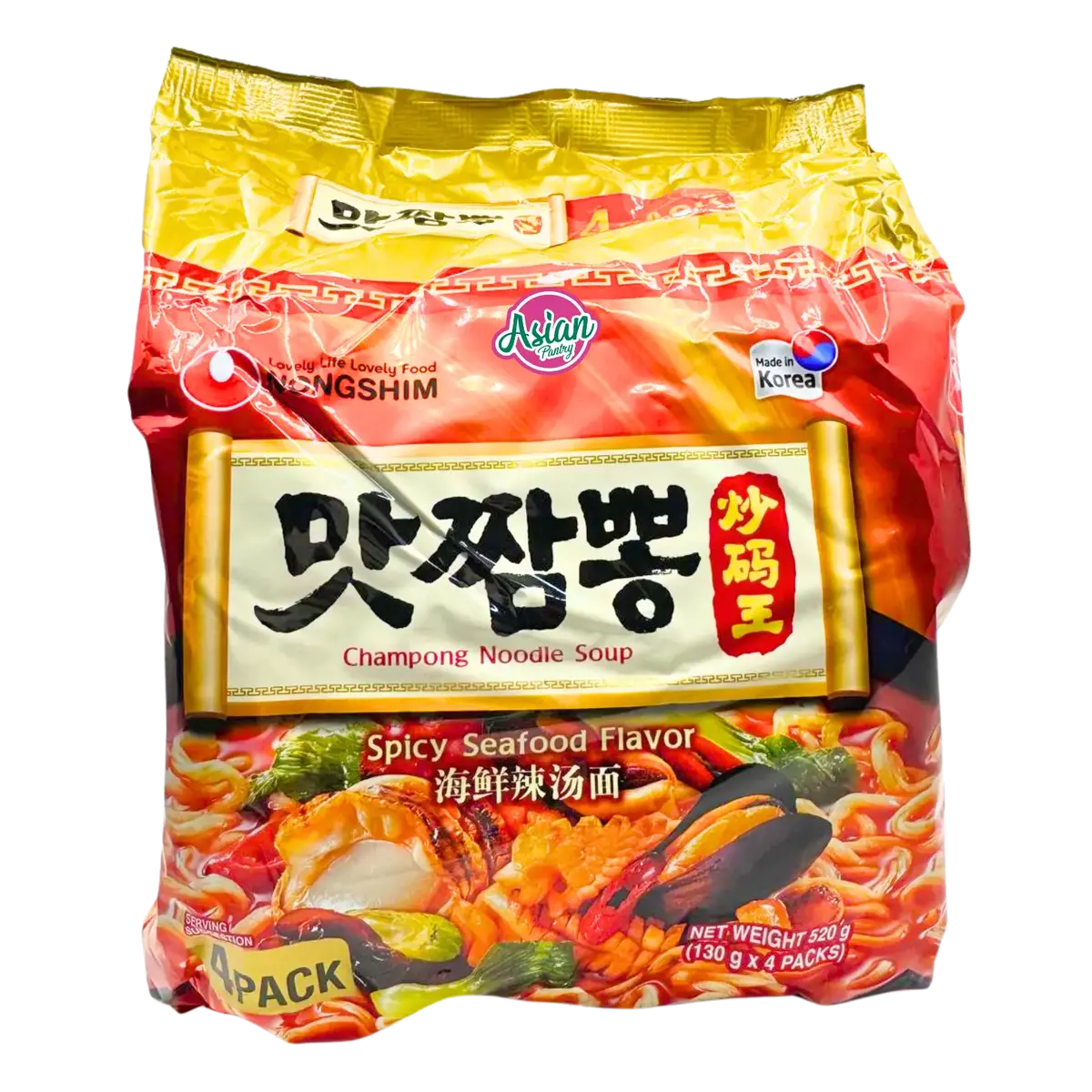 Nongshim Champong Noodle Soup (Spicy Seafood Flavour) 130G 1