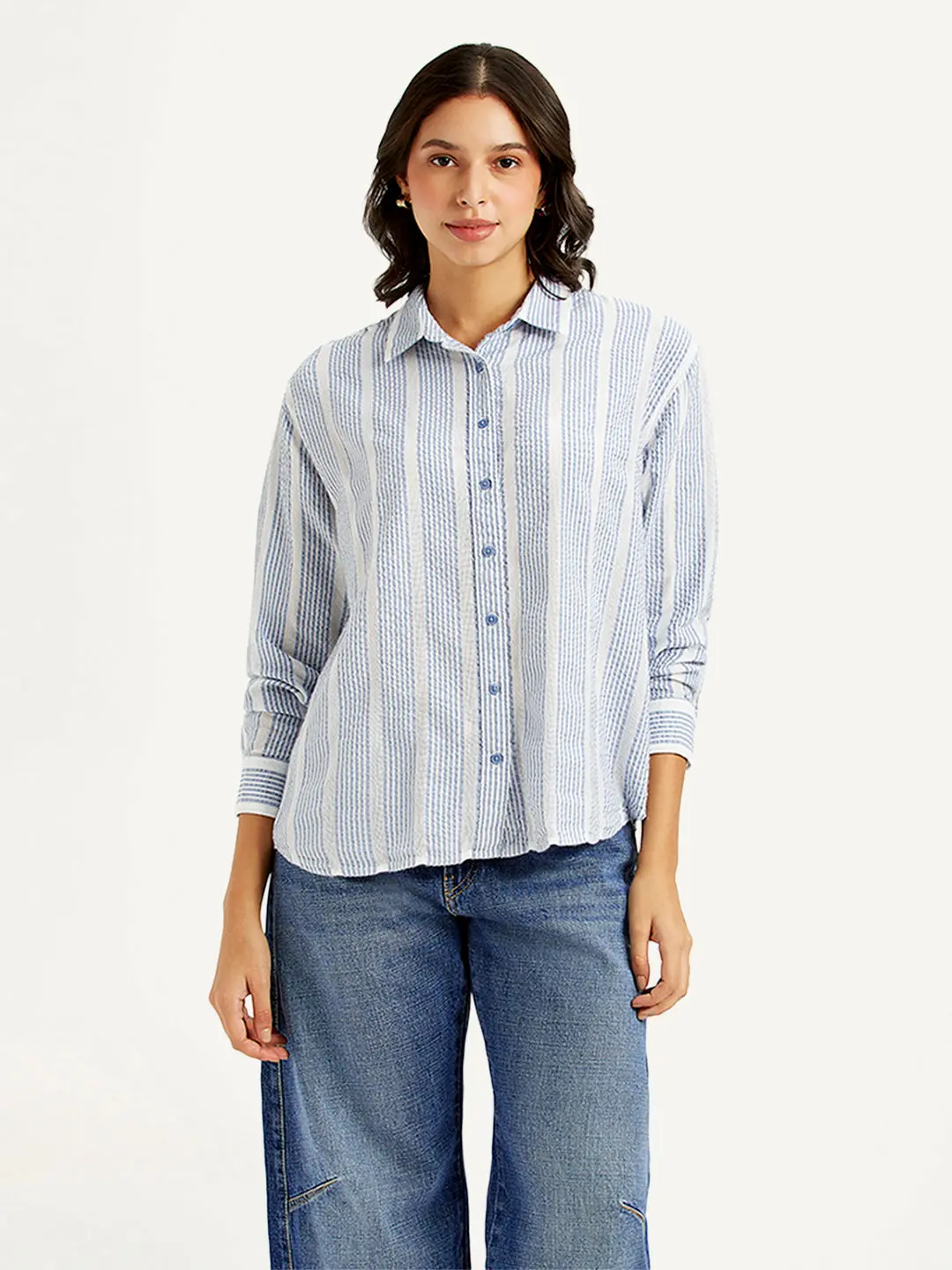 Women's Striped Relaxed Fit Shirt 1