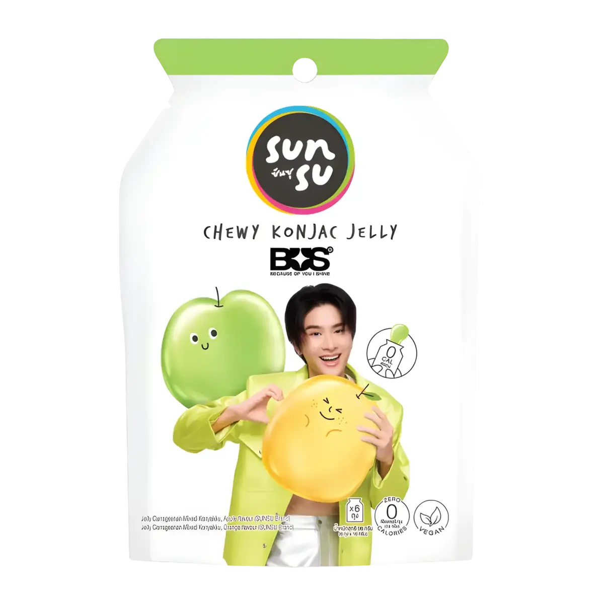Sunsu Chewy Konjac Jelly Apple & Orange Flavour Zero Calorie 96G 1
