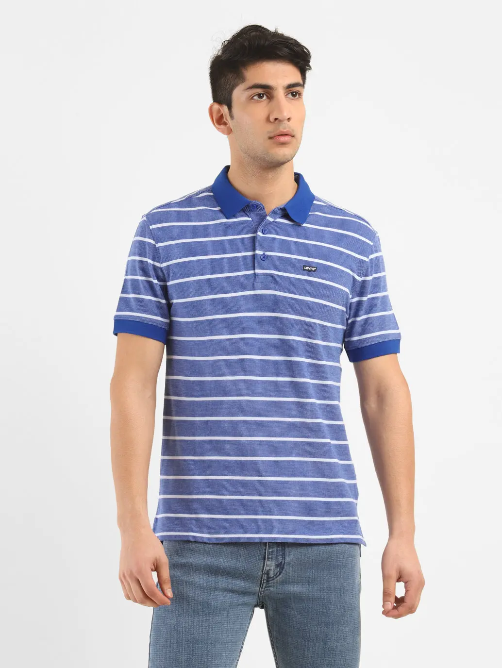 Men's Striped Polo T-Shirt 1