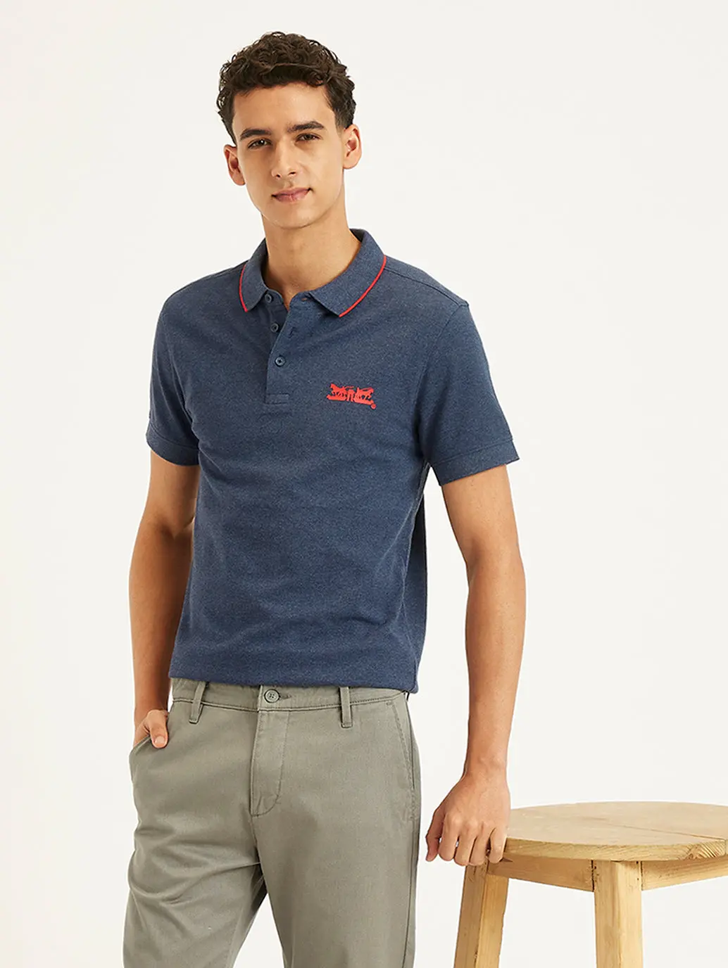 Men's Solid Slim Fit Polo T-Shirt 1