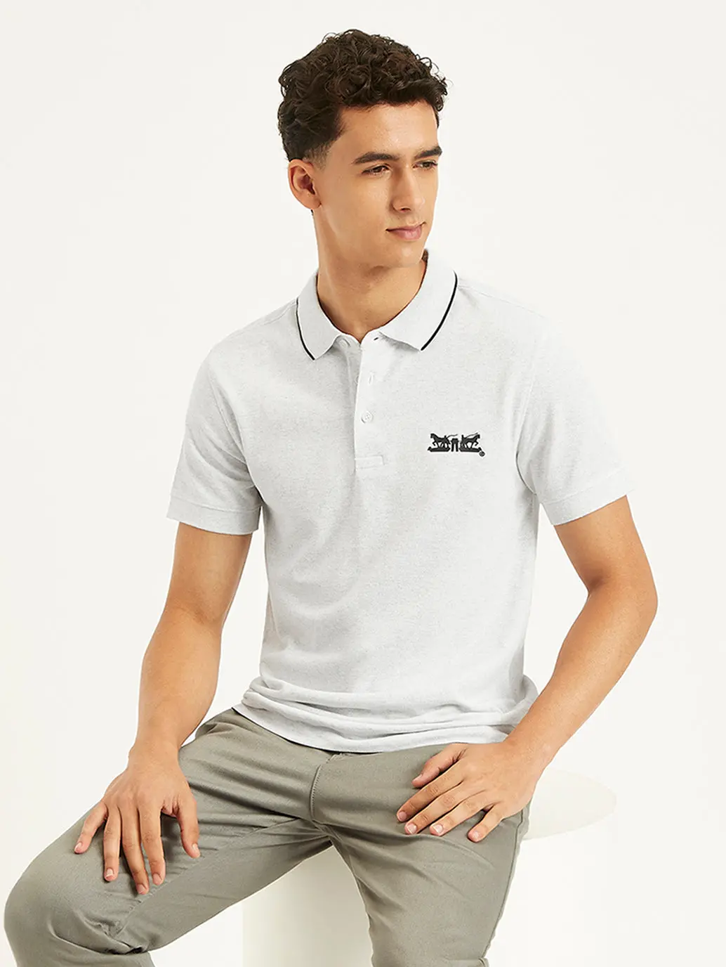 Men's Solid Slim Fit Polo T-Shirt 1
