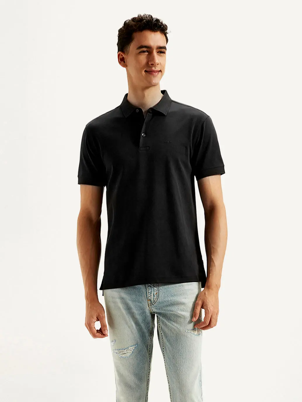 Men's Solid Slim Fit Polo T-Shirt 1