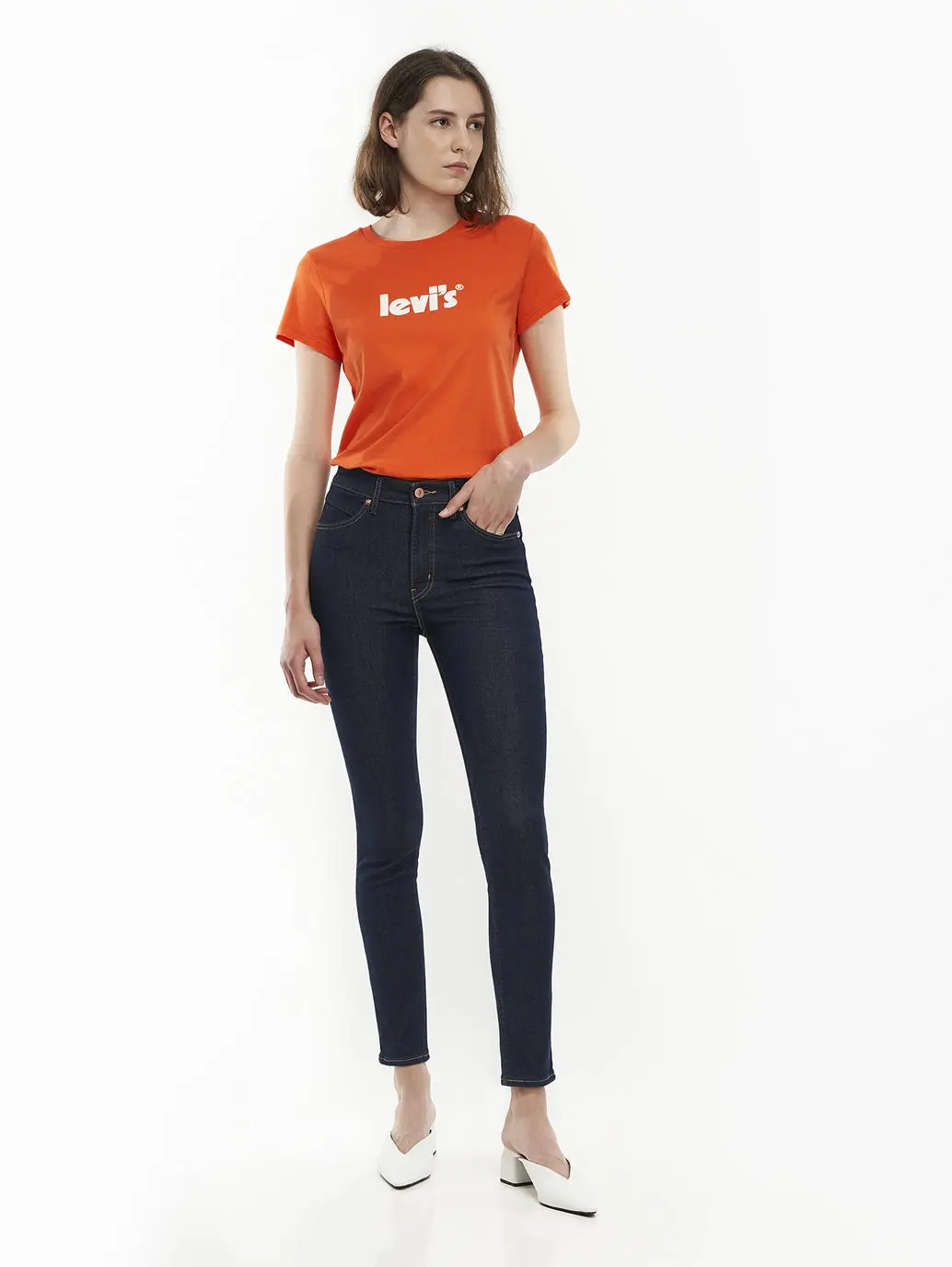 Women's Blue Skinny Fit High Rise Jeans 1