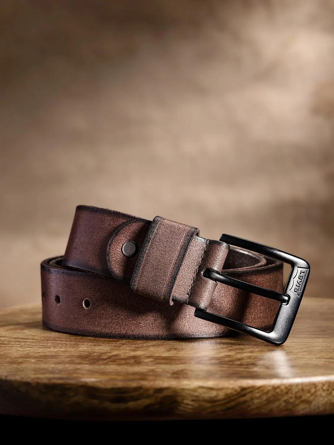 Men's Brown Solid Belt 1
