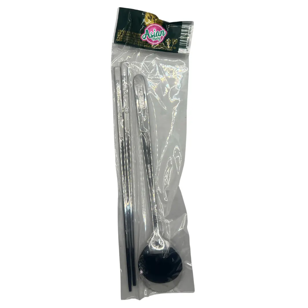Rose Korean Spoon & Chopstick Set 2