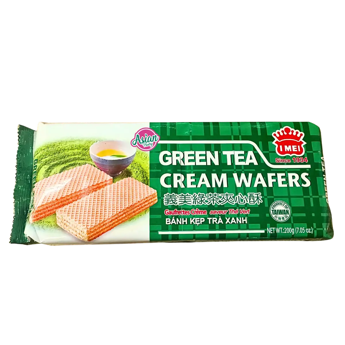 I Mei Green Tea Cream Wafers 200G 1