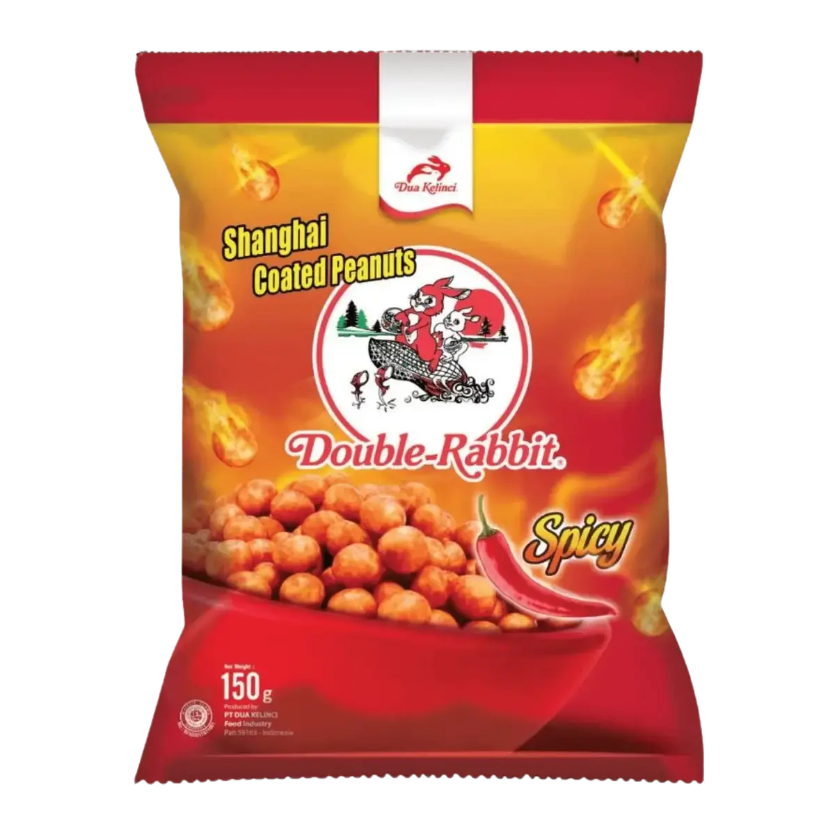 Double Rabbit Coated Peanuts Spicy 150G 1