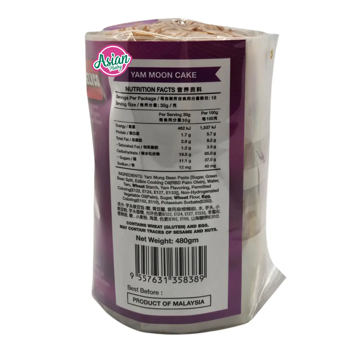 Delyco Yam Mooncake 480G 2