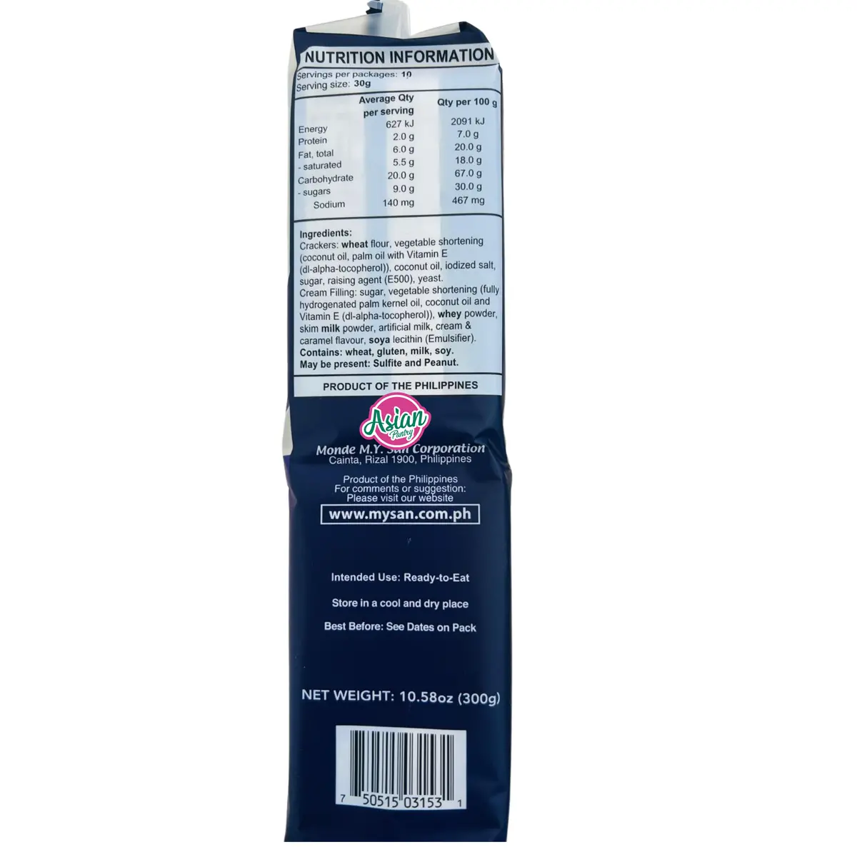 My San Skyflakes Cracker Sandwich Creamy Condensada Flavour 300G 2